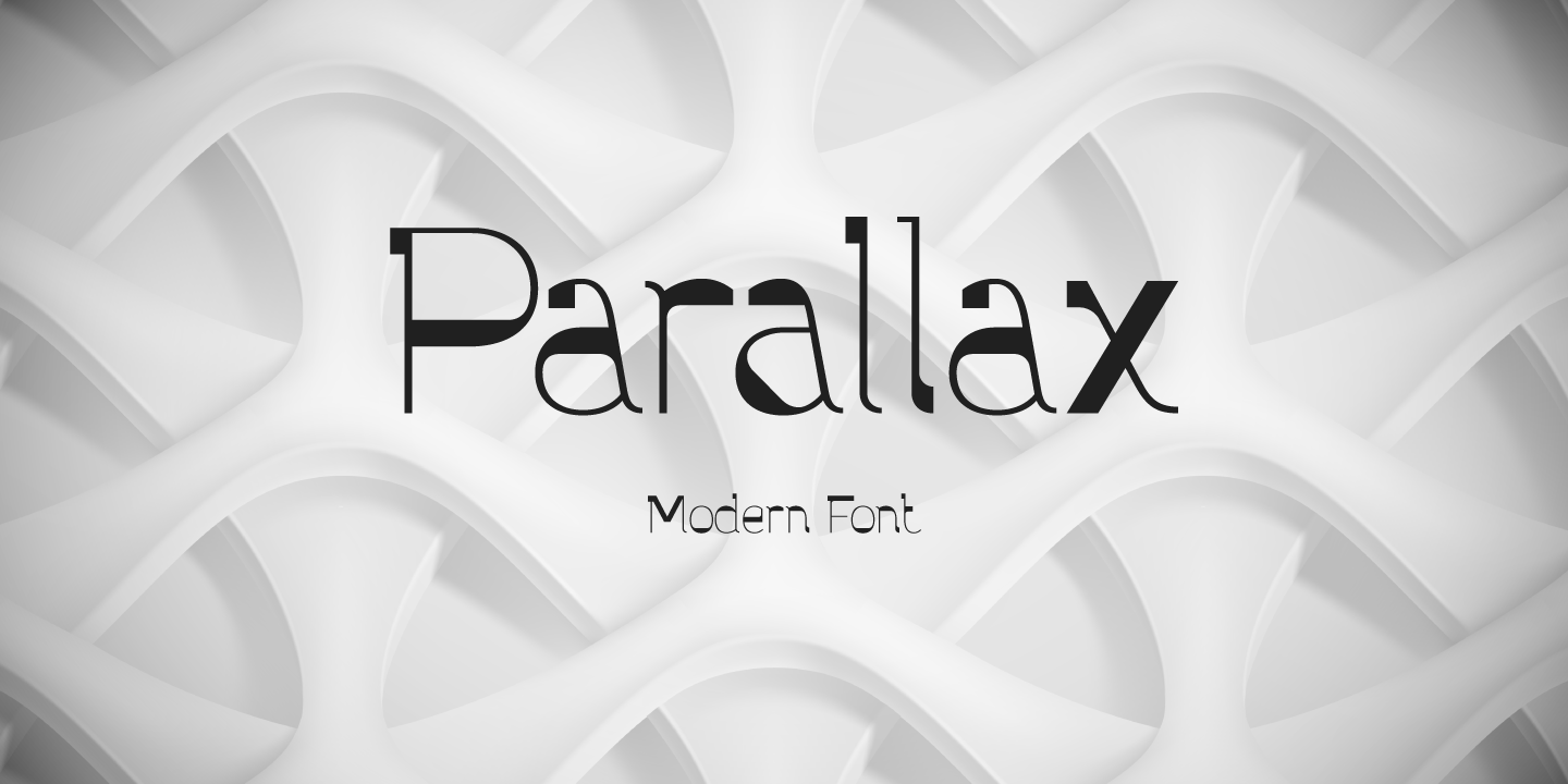 Пример шрифта Parallax